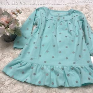 Toddler girl Carter’s fleece pajama dress 2/3 New